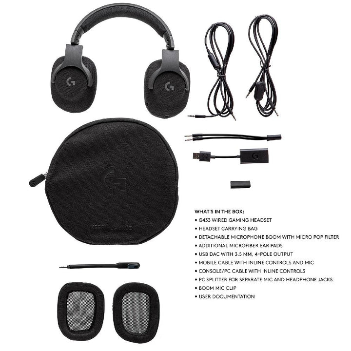 LOGITECH G433 7.1 Wired Surround Gaming Headset Kaira Malaysia