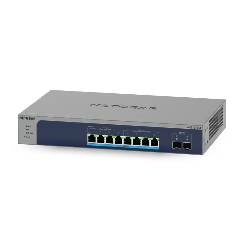 NETGEAR MS510TXUP 8-Port Multi-Gigabit/10G Ethernet Ultra60 PoE++ Smart Switch with 2 SFP+ Ports