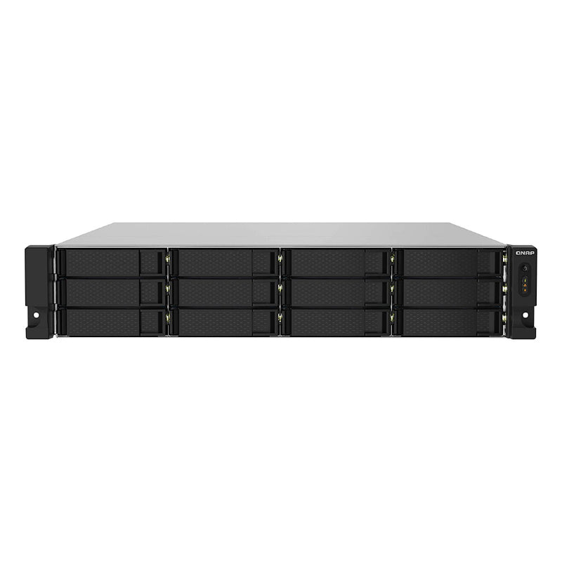 QNAP TS-1232PXU-RP-4G 12 Bay Quad-core 1.7GHz rackmount NAS with dual 10GbE SFP+ and redundant power supply