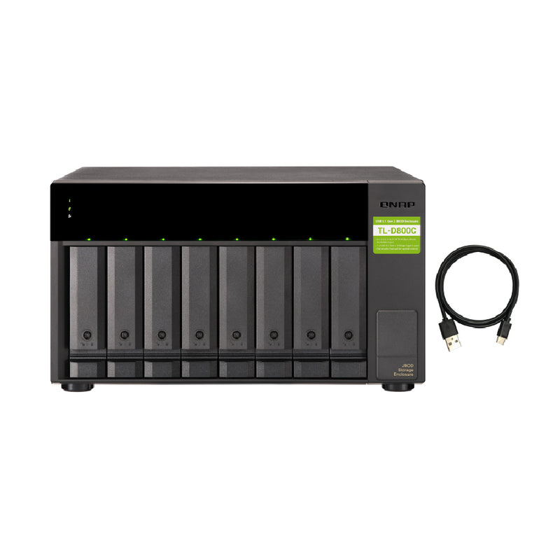 QNAP TL-D800C 8 Bay USB 3.2 Gen2 Type-C high-capacity JBOD storage enclosure