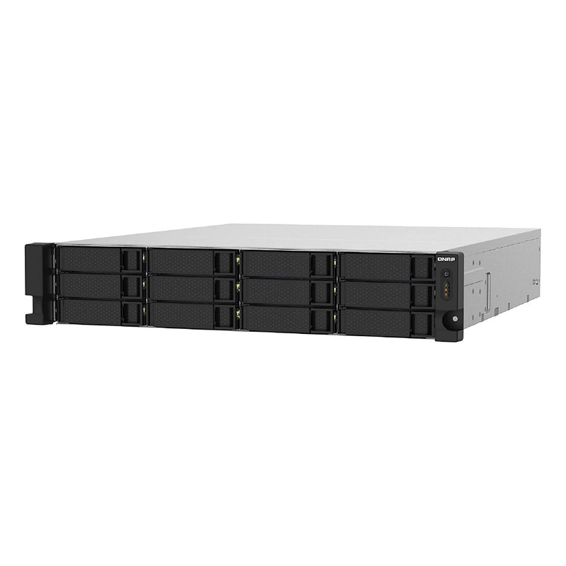 QNAP TS-1232PXU-RP-4G 12 Bay Quad-core 1.7GHz rackmount NAS with dual 10GbE SFP+ and redundant power supply