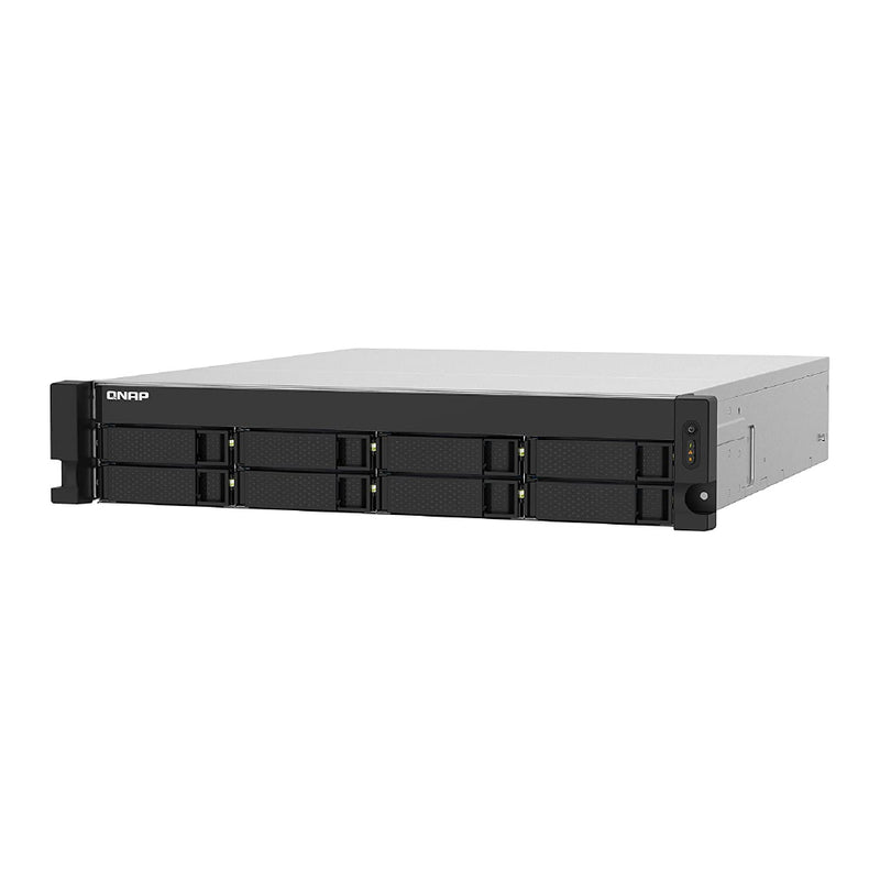 QNAP TS-832PXU-RP-4G 8 Bay Quad-core 1.7GHz rackmount NAS with dual 10GbE SFP+ and redundant power supply