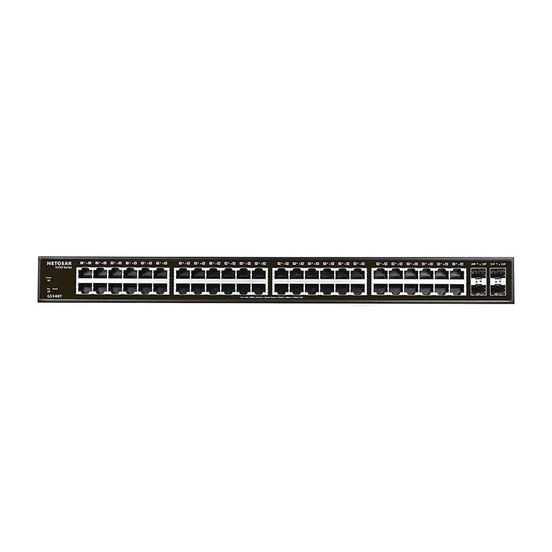 NETGEAR 348T 52-Port Gigabit Ethernet Smart Managed Pro Switch (GS348T) - with 4 x 1G SFP, Desktop/Rackmount, S350 Series
