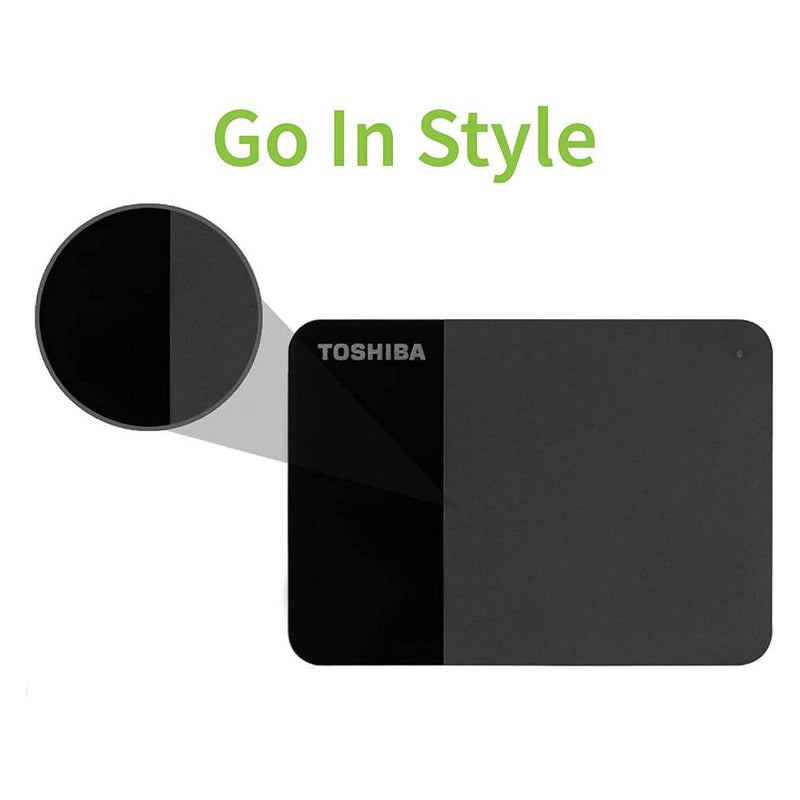 Toshiba Canvio Ready Portable External HDD, USB 3.2, Matte & Gloss finish, 3 Years Warranty